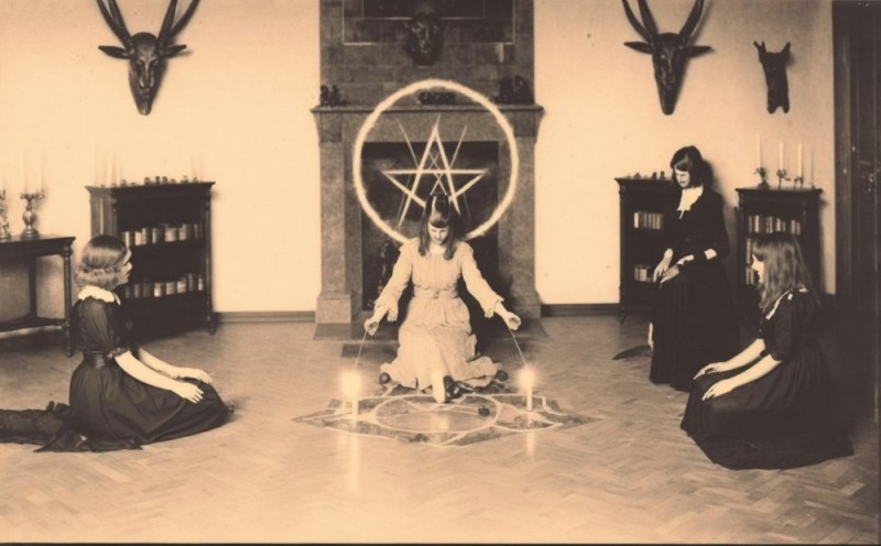 Create meme: satanic ritual, satanic art, the occult