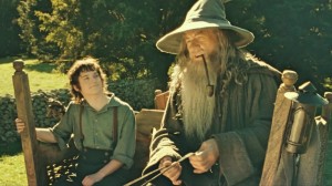 Create meme: the hobbit, Frodo and Gandalf, Gandalf the Lord of the rings