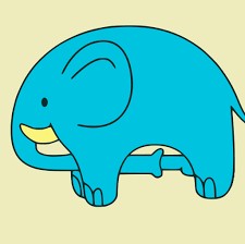 Создать мем: векторный слоник, милый слон, слон для детей