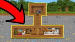 Create meme: underground house in minecraft, minecraft, Minecraft