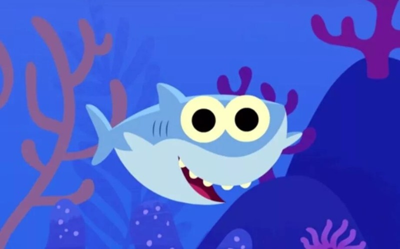 Создать мем: baby shark обложка, акуленок туруруруру, акуленок бэби шарк герои