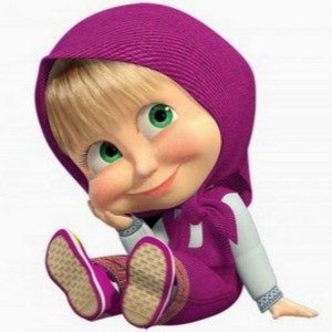 Create meme: Masha them, Masha from Masha and the bear, Masha from Masha and the bear on a white background