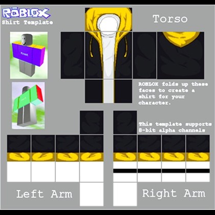 Hoodie Shirt With Roblox Template