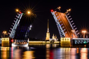 Create meme: Palace bridge Saint Petersburg, saint petersburg russia, night Neva