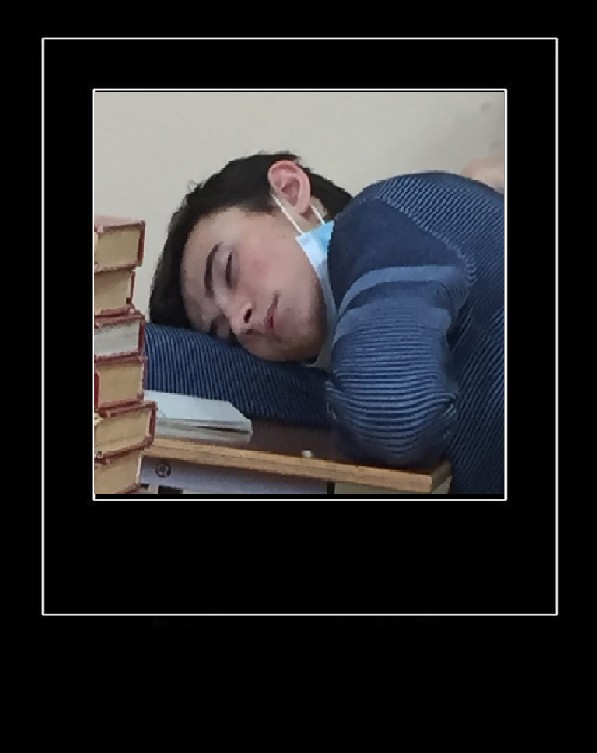 Create meme: sleeping student, tired student, the student is sleeping