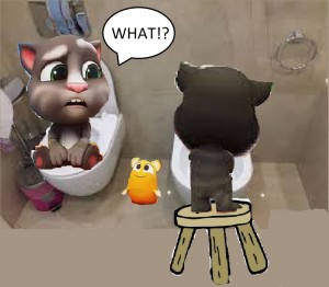 Создать мем: bathroom buddy my talking tom 2 official trailer 3, mushukcha talking tom 2, говорящий кот