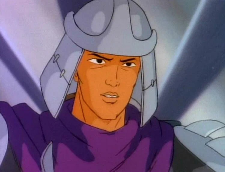 Create meme: shredder 1987, shredder , shredder without mask