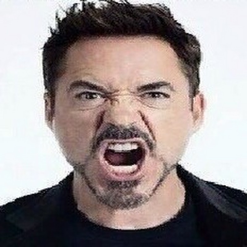 Create meme: Robert Downey Jr yells, Robert Downey st, Robert Downey Jr Tony stark
