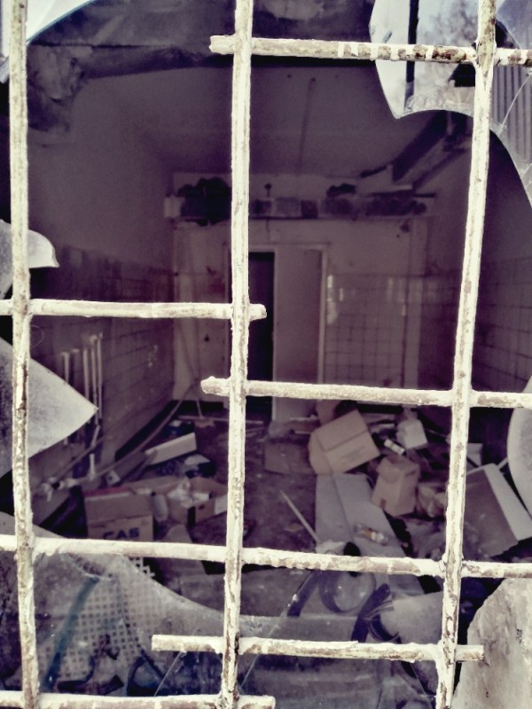 Create meme: broken window, prison in Pripyat, window 