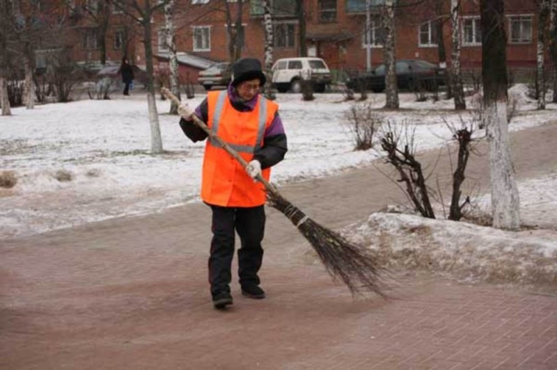 Create meme: the janitor , janitor with a broom, profession janitor