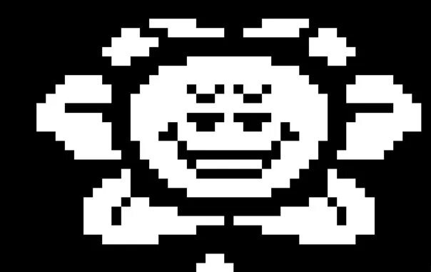 Create meme: flowy undertale pixel, flowy from undertail pixel, flowey from underdale