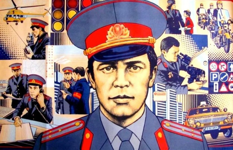 Create meme: on the day, policeman of the ussr poster, posters of the USSR 