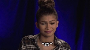 Create meme: zendaya, bye gif, zendaya coleman