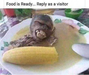 Create meme: lol, happy monkey, Food