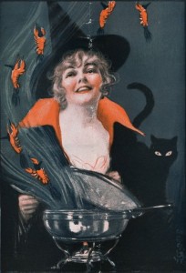 Create meme: vintage, woman, witch