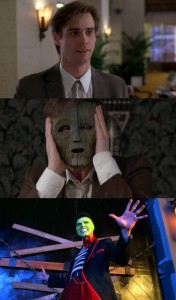 Создать мем: кадр из фильма, джим керри маска, the mask маска локи