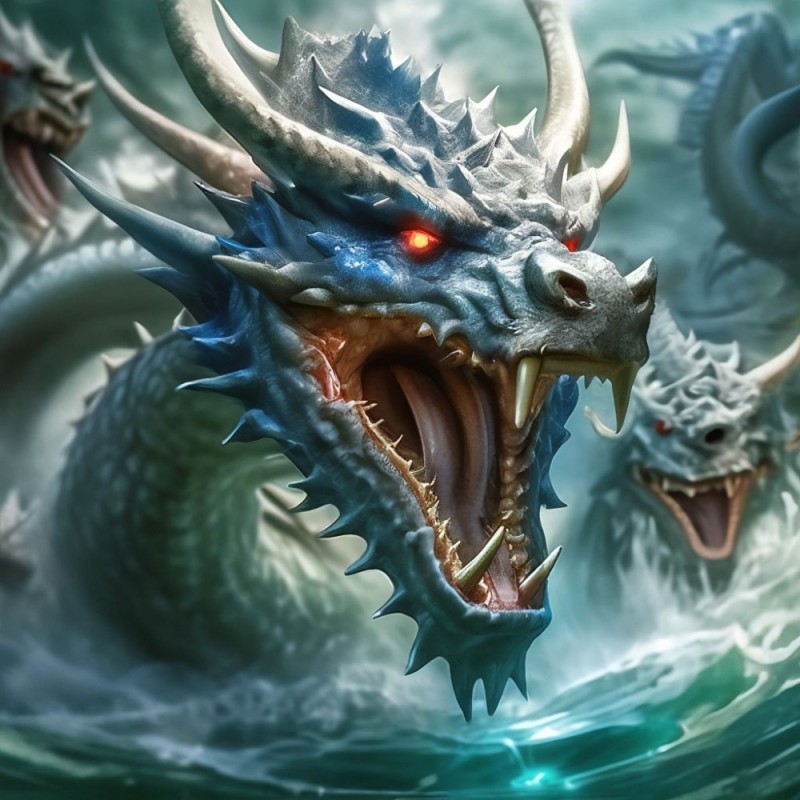 Создать мем: мифические монстры, боевой дракон, дракон морской