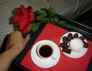 Create meme: coffee with chocolates, coffee in bed for girls, coffee in bed for his beloved