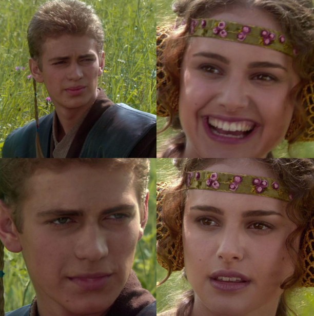 Create meme: anakin and padme meme, Star wars Anakin and Padme, Anakin and Padme on a picnic