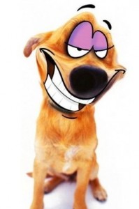 Создать мем: смешные статусы для ватсапа, улыбка собаки, мультяшная собака улыбается