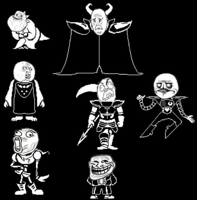 Создать мем: андертейл мемы, персонажи undertale, санс андертейл