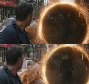 Create meme: doctor strange portal, avengers infinity war 2018, avengers infinity war