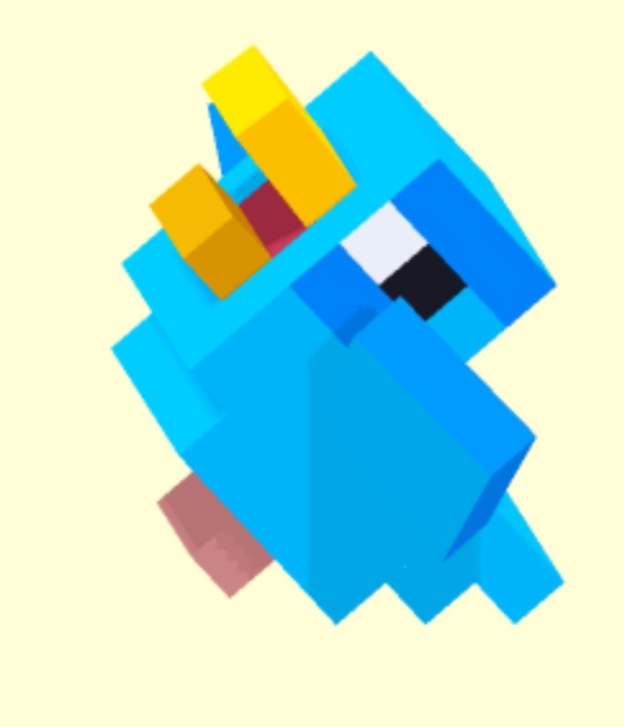 Create meme: pixelmon merge, the parrot from minecraft, parrot minecraft