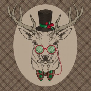 Create meme: hipster, deer, christmas deer
