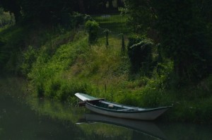 Create meme: river, boat on the lake, nature