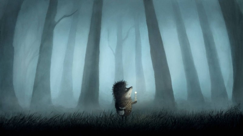 Create meme: Norstein hedgehog in the fog, hedgehog goes into the fog, hedgehog in the fog art