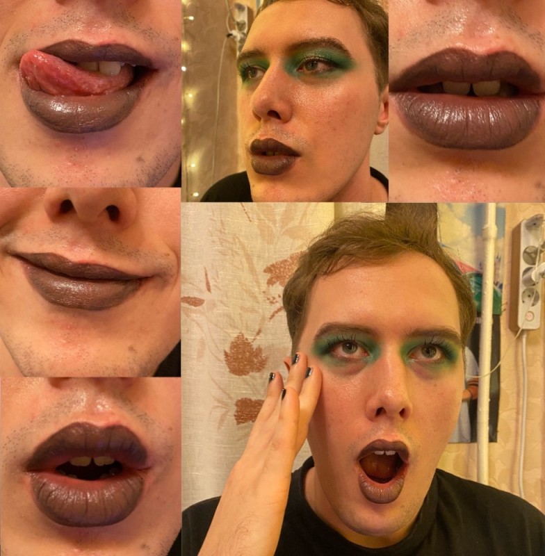 Создать мем: треш макияж, ужасный макияж, повторить макияж