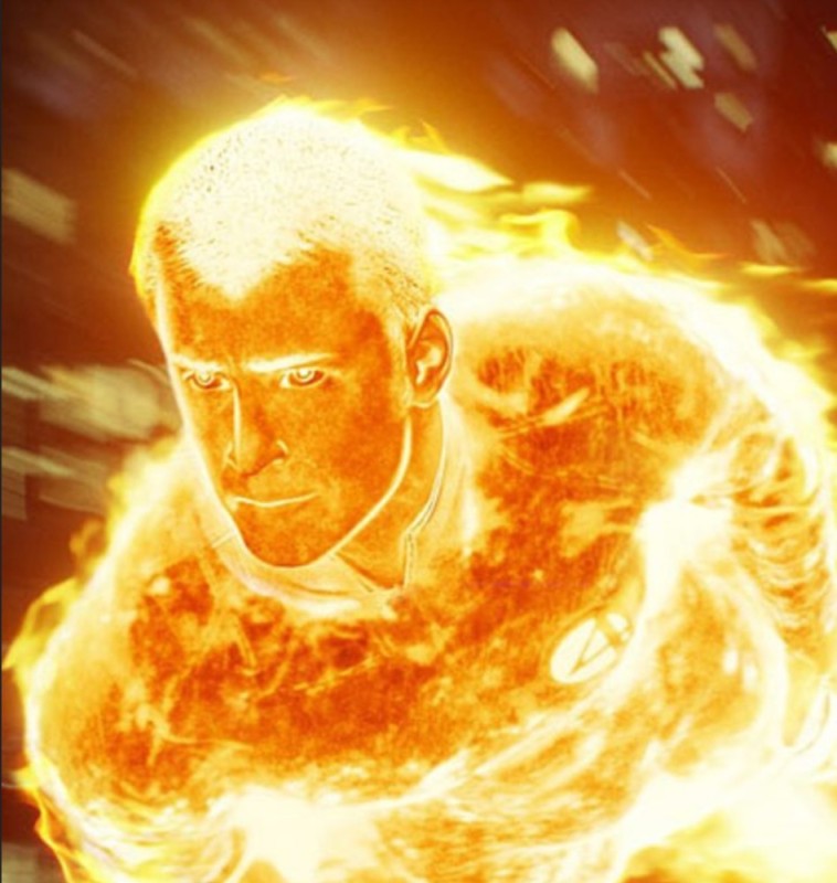 Create meme: The Human Torch Marvel, the human torch, the explosion of farts 