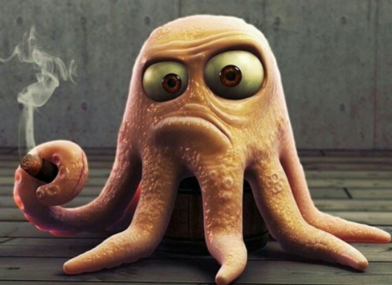 Create meme: cool octopus, octopus joke, funny octopus