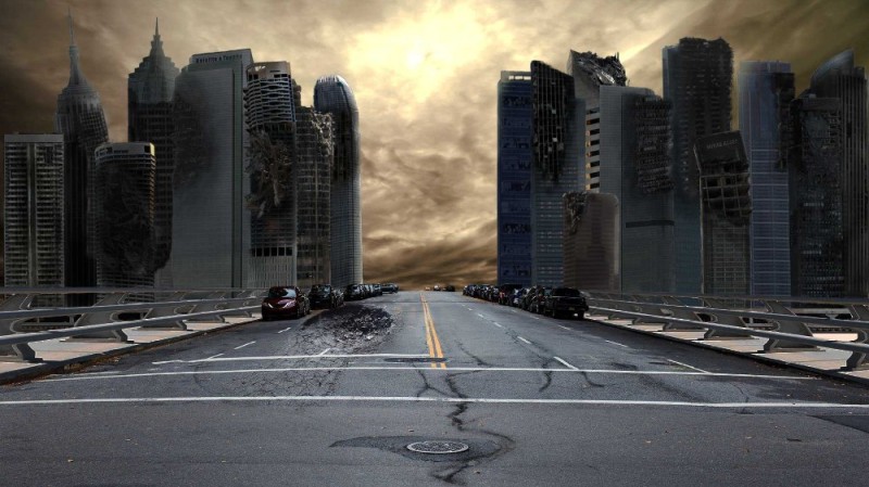 Create meme: background the post-Apocalypse, Los Angeles Apocalypse 2013, the walking dead city