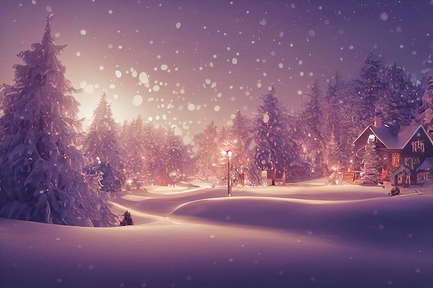Create meme: winter night, the snow is beautiful, winter night