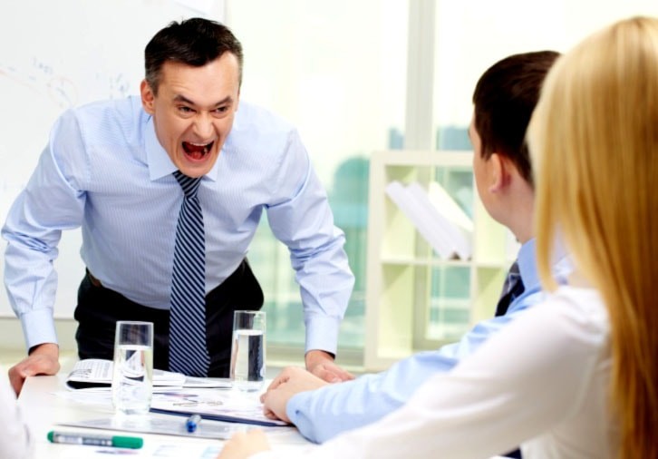 Create meme: the boss shouts at the subordinate, meme office worker, head 