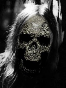 Create meme: creepy mask, people, dark image