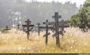Create meme: fort ross cemetery, grave cross in the cemetery, village cemetery painting