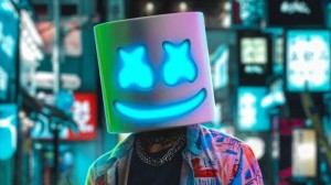 Создать мем: marshmello dj, маршмеллоу диджей светящийся, marshmello 4k