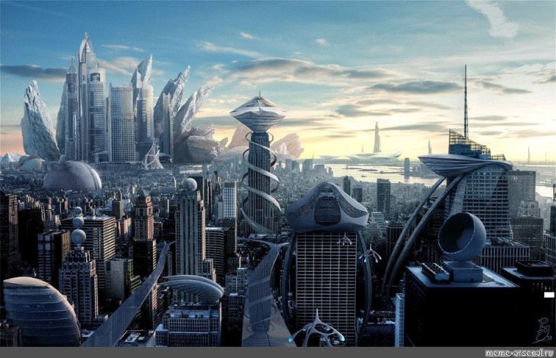 Create meme: fantastic cities of the future, futuristic city of the future, the city of the future