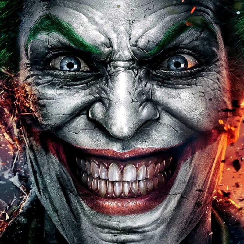 Create meme: the evil joker, the Joker the Joker, the face of the Joker