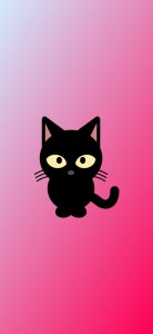 Создать мем: черный кот стикер, черная кошечка, милый черный кот