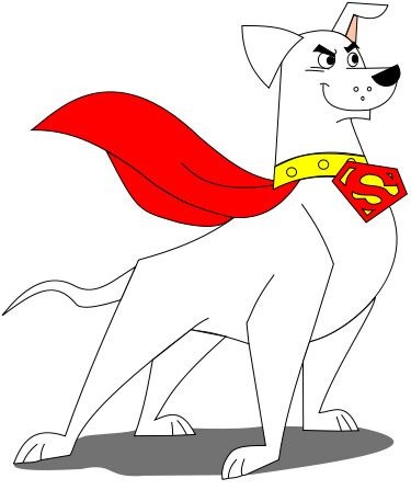 Create meme: crypto superpowers characters, krypto, krypto the superdog