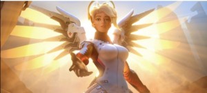 Create meme: the angel from the game overwatch, overwatch mercy, mercy