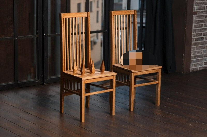 Create meme: wooden chair, two chairs, wooden chair