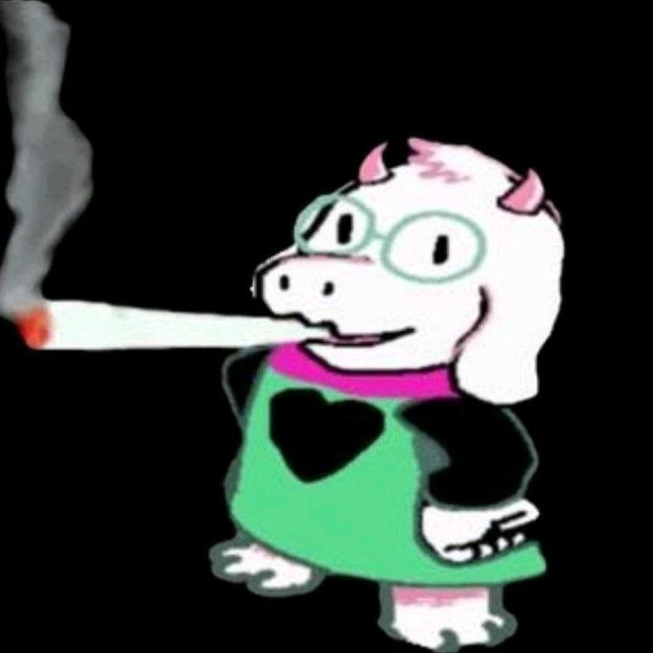 Create meme: ralsei smoking, ralsei smoke, anime