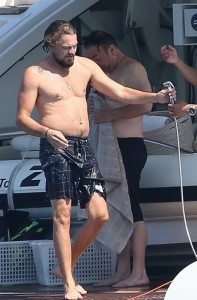 Create meme: shirtless, dad bod, Leonardo DiCaprio