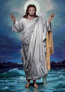 Create meme: Christ exalted, Jesus painting, jesus