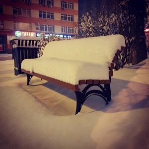 Create meme: peonies bench snow, garden furniture in the winter, snowy bench PNG