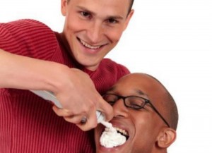 Create meme: meme cream, a black man, stock photo gay